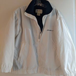 Eddie Bauer Woman's Vintage White Bomber Jacket   XL